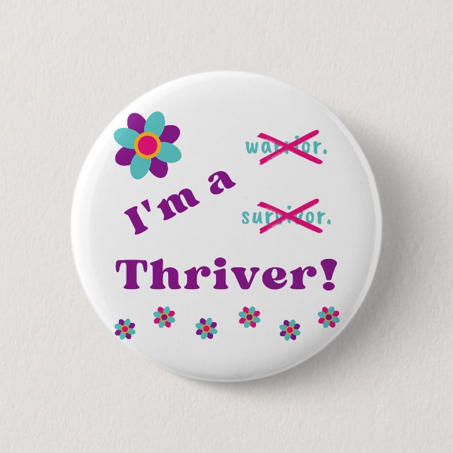 Chapa Redonda De 5 Cm ¡Soy un Thriver! (Anverso)