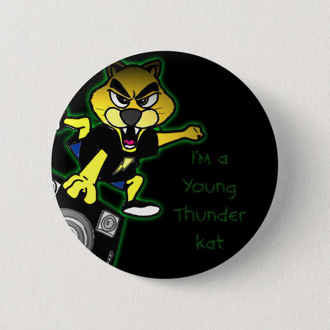 Chapa Redonda De 5 Cm Soy un Thunderkat joven (Anverso)