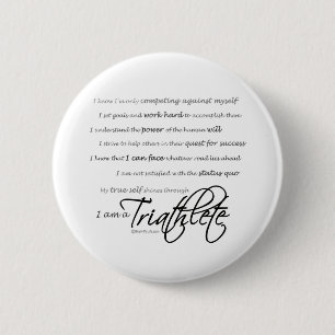 Chapa Redonda De 5 Cm Soy un Triathlete - escritura