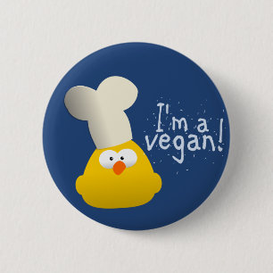 Chapa Redonda De 5 Cm soy un vegano