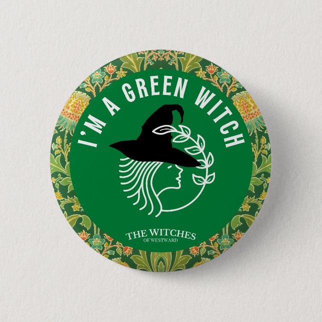 Chapa Redonda De 5 Cm ¡Soy una bruja verde! (Anverso)