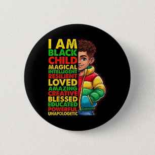 Chapa Redonda De 5 Cm Soy una camiseta del Mes de la Historia Negra para