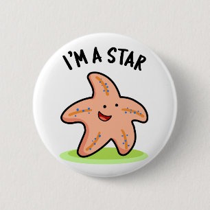 Chapa Redonda De 5 Cm Soy una estrella divertida estrella de mar juego d