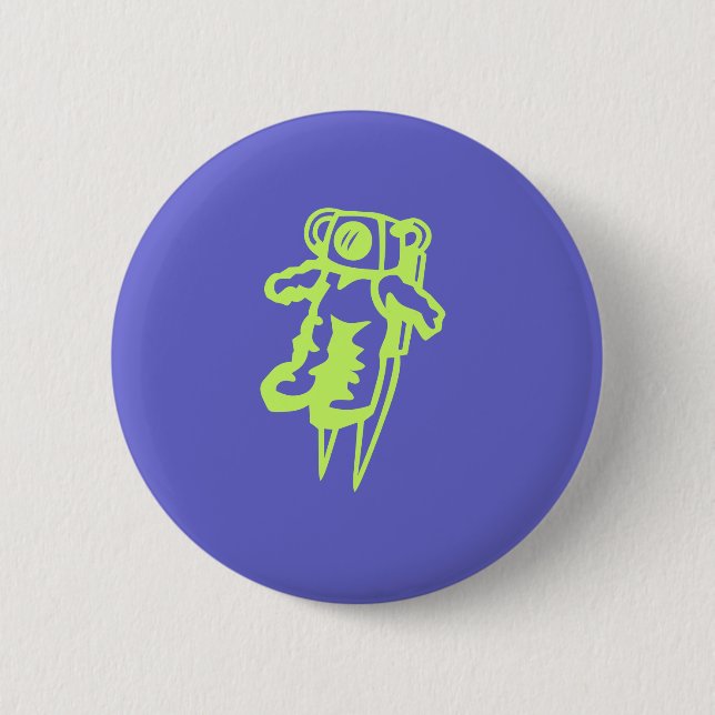 Chapa Redonda De 5 Cm Spaceman button. (Anverso)