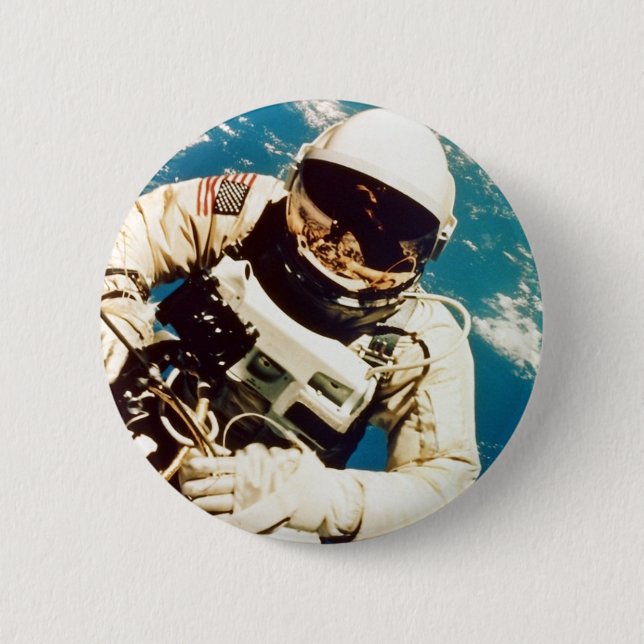 Chapa Redonda De 5 Cm Spacewalk del astronauta (Anverso)