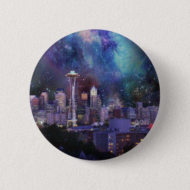 Chapa Redonda De 5 Cm Spacey Seattle (Anverso)