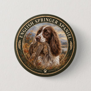 Chapa Redonda De 5 Cm Spaniel de Springer Inglés