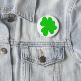 Chapa Redonda De 5 Cm Sparkly shamrock afortunado clover St. Patrick's D