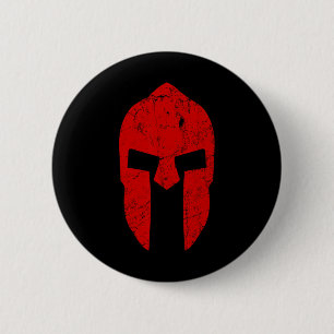 Chapa Redonda De 5 Cm Spartan Warrior Helmet Gym Motivación Esparta Anci