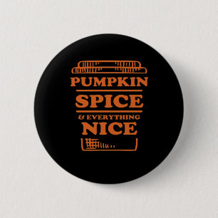 Chapa Redonda De 5 Cm Spice De Calabaza Y Todo Lo Agradable, Otoño Cae