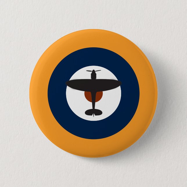 Chapa Redonda De 5 Cm Spitfire icónico de Supermarine (Anverso)