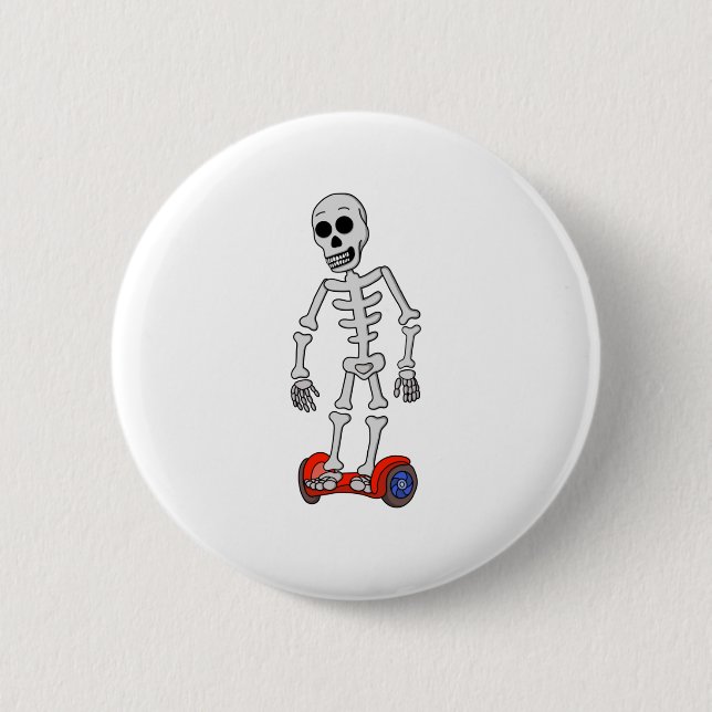 Chapa Redonda De 5 Cm Spooky Hover Bones (Anverso)