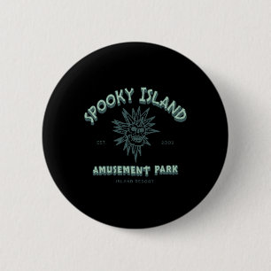 Chapa Redonda De 5 Cm Spooky Island Retro Halloween Skull 90 Halloween