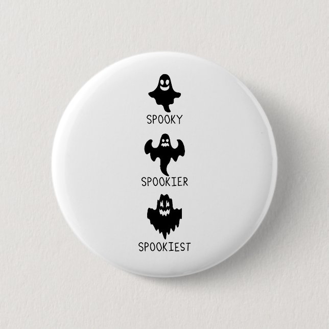 Chapa Redonda De 5 Cm Spooky spookier spookiest (Anverso)