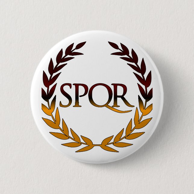 CHAPA REDONDA DE 5 CM SPQR (Anverso)