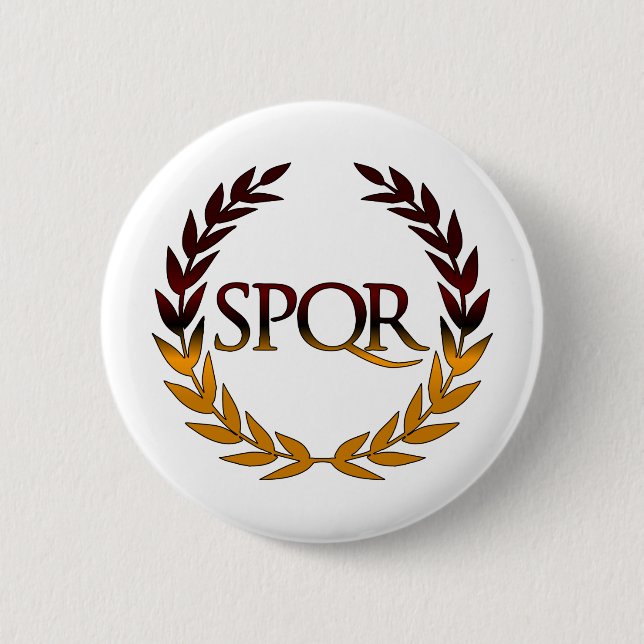 CHAPA REDONDA DE 5 CM SPQR (Anverso)