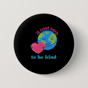 Chapa Redonda De 5 Cm Spread Kindness Earth And Heart Ilustracion Stick
