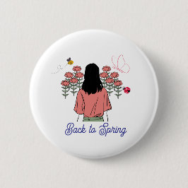 Chapa Redonda De 5 Cm Spring Bloom