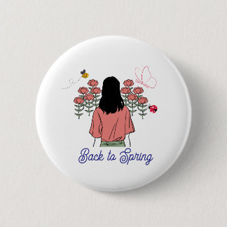 Chapa Redonda De 5 Cm Spring Bloom