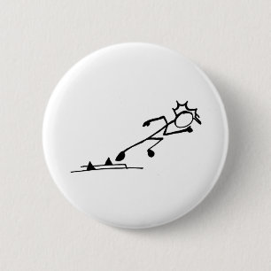 Chapa Redonda De 5 Cm Sprinter Stickman Track and Field