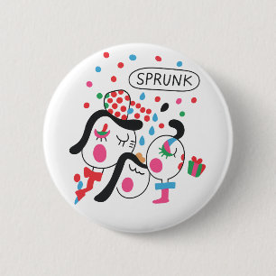 Chapa Redonda De 5 Cm SPRUNK Colorido Personalizado Fiesta Caracteres Ar