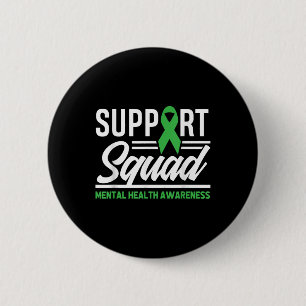 Chapa Redonda De 5 Cm Squad de apoyo a guerreros de salud mental