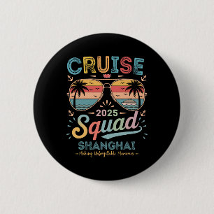 Chapa Redonda De 5 Cm Squad de crucero 2025 Grupo familiar de Shanghai S