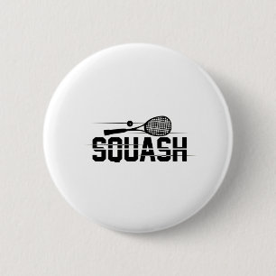 Chapa Redonda De 5 Cm Squash Player   Idea de regalo de raqueta deportiv
