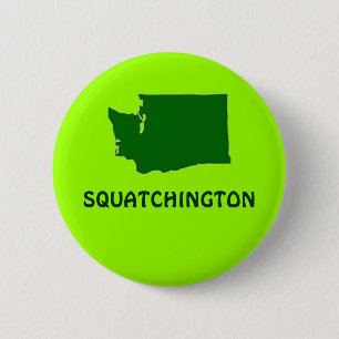 Chapa Redonda De 5 Cm Squatchington Washington State Silhouette