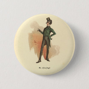 Chapa Redonda De 5 Cm Sr. Alfred Jingle de The Pickwick Papers