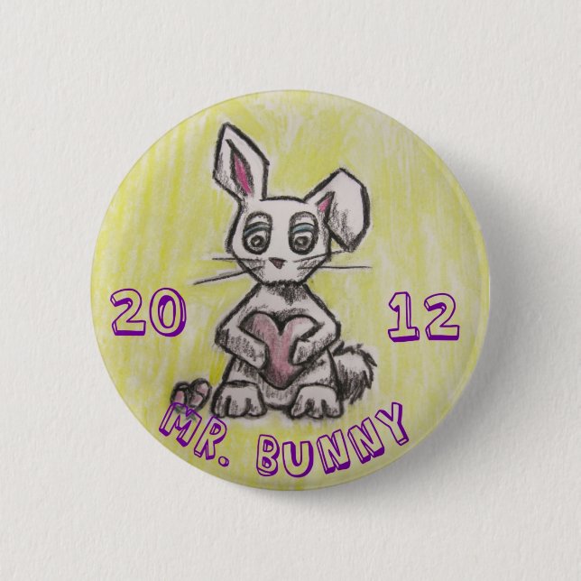 Chapa Redonda De 5 Cm Sr. Bunny 2012 (Anverso)