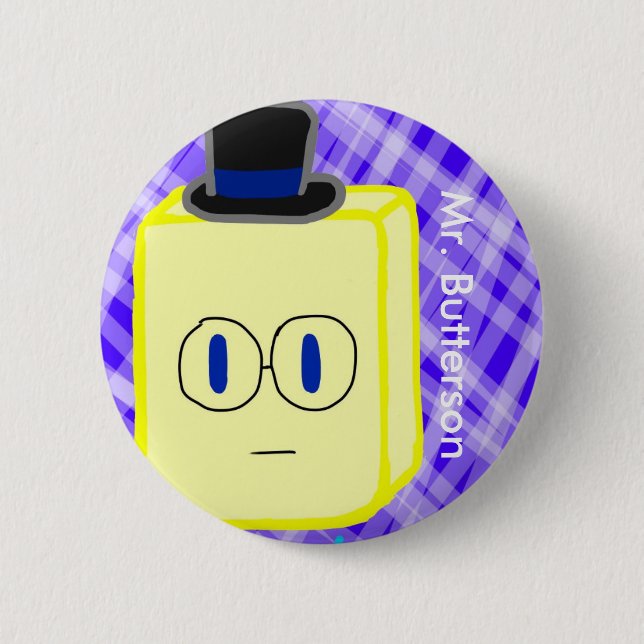 Chapa Redonda De 5 Cm Sr. Butterson Button (Anverso)