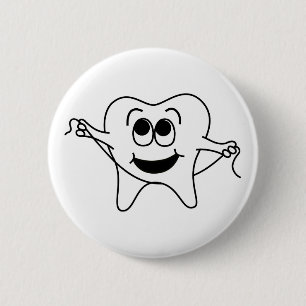 Chapa Redonda De 5 Cm Sr. Happy Tooth