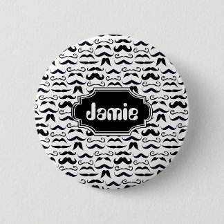 Chapa Redonda De 5 Cm Sr. Hipster Mustache Vintage Retro