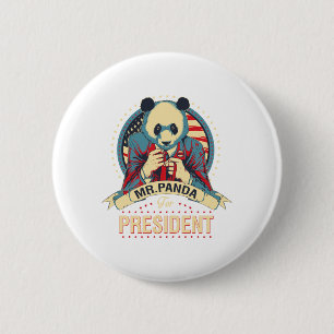 Chapa Redonda De 5 Cm sr panda para presidente
