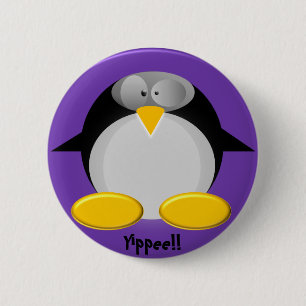 Chapa Redonda De 5 Cm ¡Sr. Penguin ..... Yippee!!