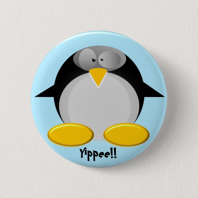 Chapa Redonda De 5 Cm ¡Sr. Penguin ..... Yippee!!! (Anverso)