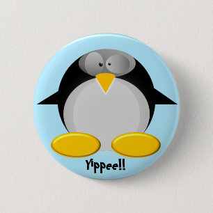 Chapa Redonda De 5 Cm ¡Sr. Penguin ..... Yippee!!!