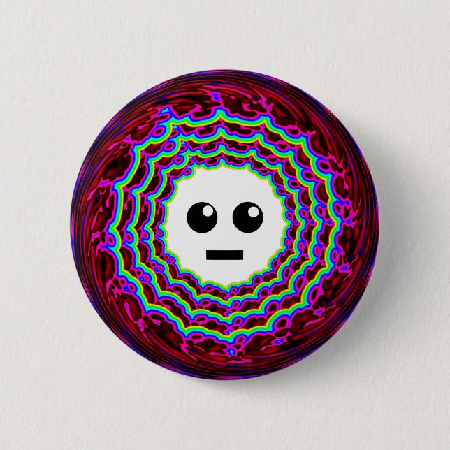 Chapa Redonda De 5 Cm Sr. Robot Face. (Anverso)