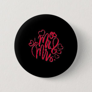 Chapa Redonda De 5 Cm Sr. Sra. Engaged Mister Extrañar Boda Bride Groom