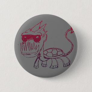 Chapa Redonda De 5 Cm Sr. Turtle Monster