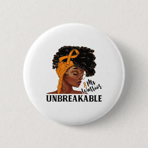Chapa Redonda De 5 Cm Sra. Warrior, inquebrantable mujer negra, toma con