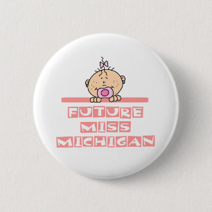 Chapa Redonda De 5 Cm Srta. futura Michigan