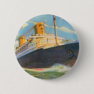 Chapa Redonda De 5 Cm SS Bremen en el mar