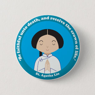 Chapa Redonda De 5 Cm St. Agatha Lin
