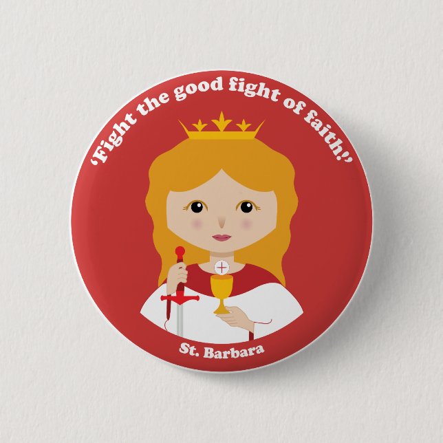 Chapa Redonda De 5 Cm St. Barbara (Anverso)