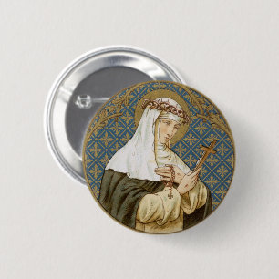 Chapa Redonda De 5 Cm St. Catalina de Siena (BK 19)