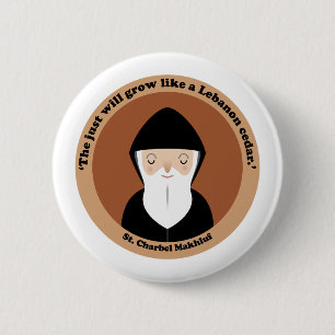 Chapa Redonda De 5 Cm St. Charbel Makhluf