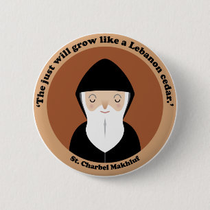 Chapa Redonda De 5 Cm St. Charbel Makhluf
