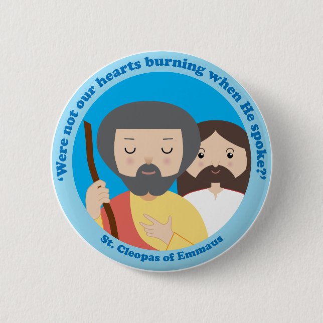 Chapa Redonda De 5 Cm St. Cleopas de Emmaus (Anverso)